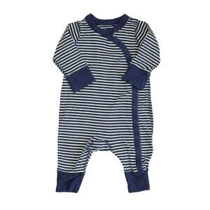 Moon And Back Boys Navy Stripe 1-piece Non-footed Pajamas size: 3-6 Months